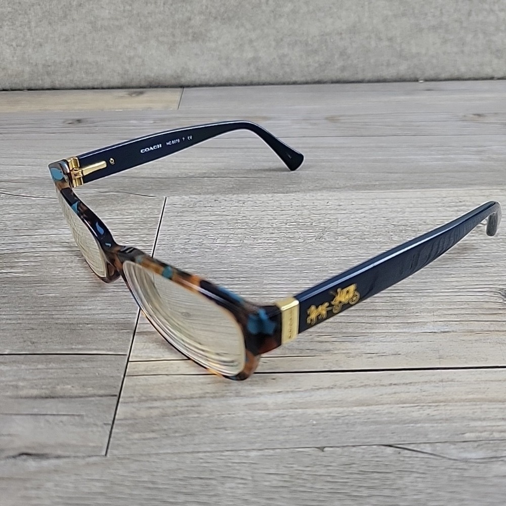Coach Women's Glasses - Blue and Gold